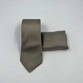 FOSSIL GREY PRINTED TIE & POCKET SQUARE SET